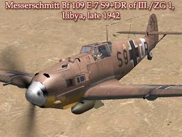 Bf 109E-7 S9+DR of III./ZG 1