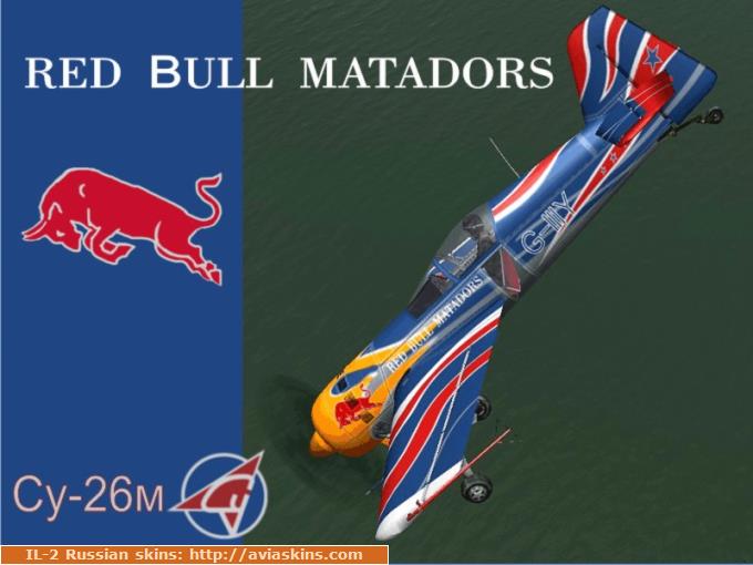 Su-26 aerobatic team   " RED  BULL  MATADORS "